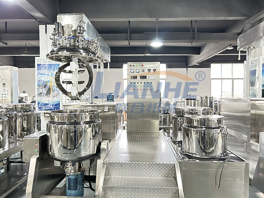 macchina d'emulsione di sollevamento idraulica del miscelatore dell'omogeneizzatore di vuoto cosmetico 200L