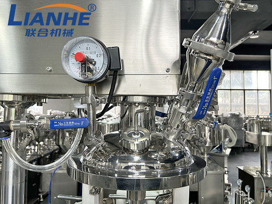 miscelatore ad alta velocità di vuoto della lozione dell'omogeneizzatore dell'emulsionante di vuoto della crema del laboratorio 5L