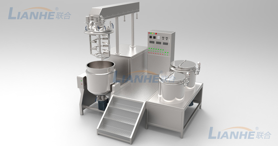 linea di produzione cosmetica 300L miscelatore d'emulsione di sollevamento idraulico dell'unguento della crema del miscelatore di vuoto
