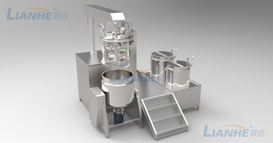 linea di produzione cosmetica 300L miscelatore d'emulsione di sollevamento idraulico dell'unguento della crema del miscelatore di vuoto