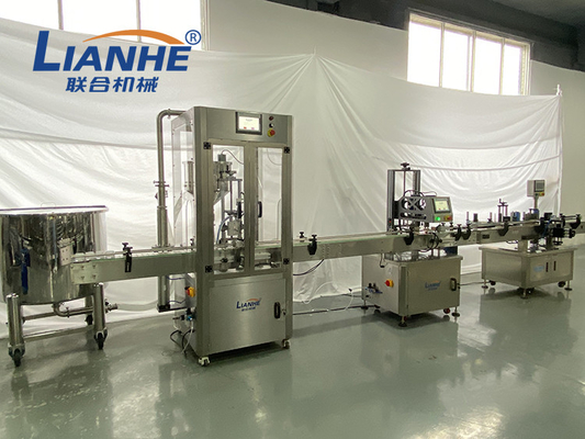 linea d'etichettatura di coperchiamento di riempimento di rifornimento della bottiglia 250ml del pistone automatico liquido della macchina