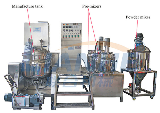 Produzione di attrezzature del dentifricio in pasta di iso 300L, macchina di fabbricazione cosmetica di SUS316L