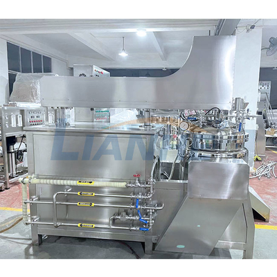 L'alto miscelatore crema cosmetico 200L dell'emulsionante del taglio cuoce a vapore il controllo dello SpA del riscaldamento