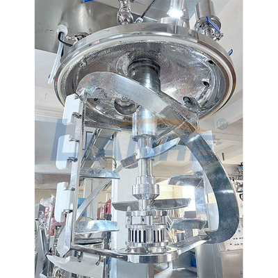 L'alto miscelatore crema cosmetico 200L dell'emulsionante del taglio cuoce a vapore il controllo dello SpA del riscaldamento